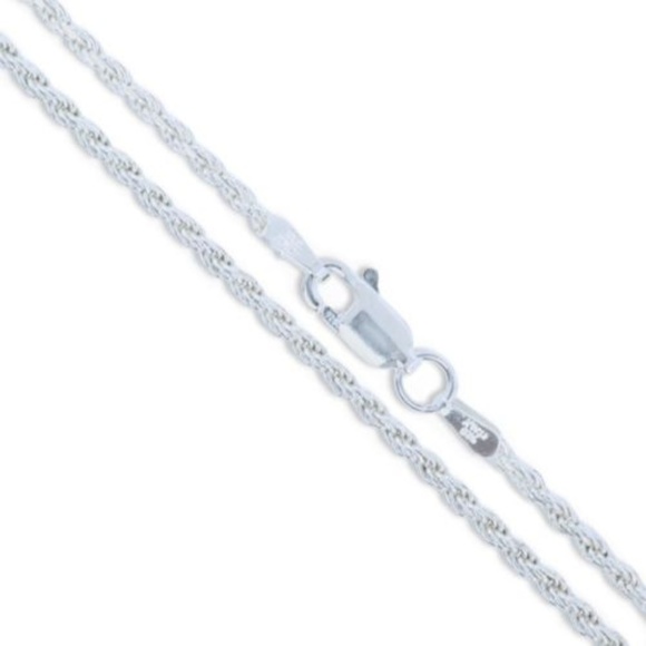 STERLING SILVER 2.0 MM ROPE CHAIN - Picture 1 of 1